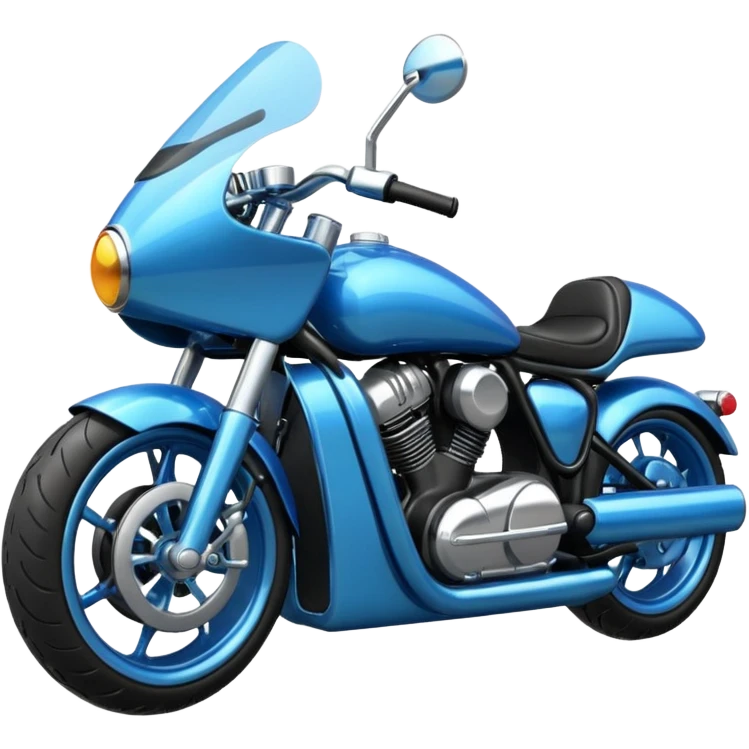Black and blue motorcycle  emoji