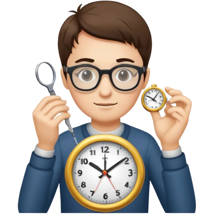 Person doing clock it emoji
