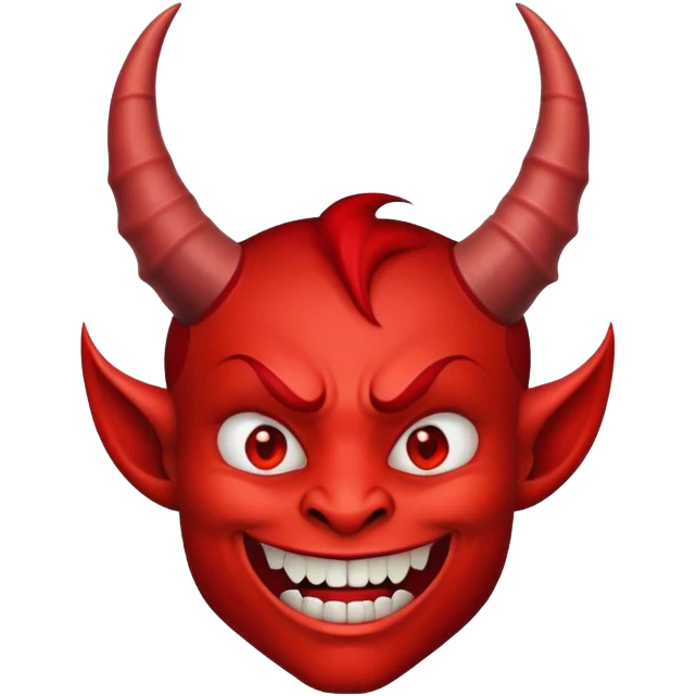 mischievous face with devil horns and smirk emoji