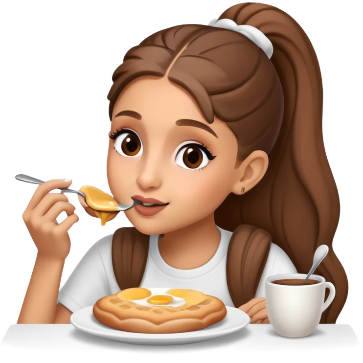 Ariana grande eating breakfast  emoji