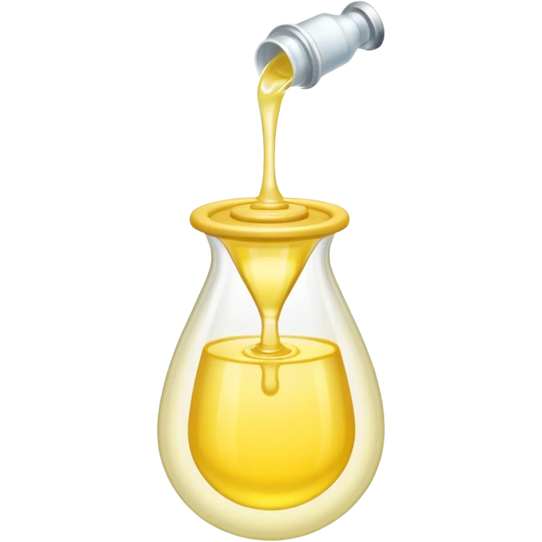 Light yellowish liquid flows into a urine condom, no smiley face emoji