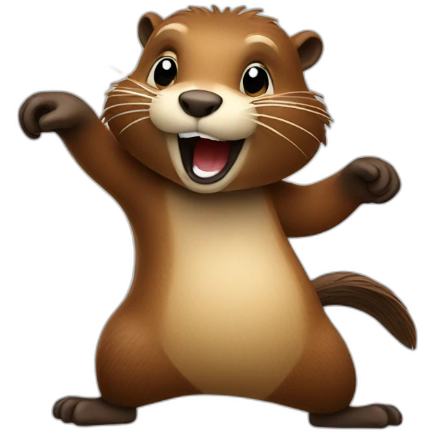 Beaver dancing emoji