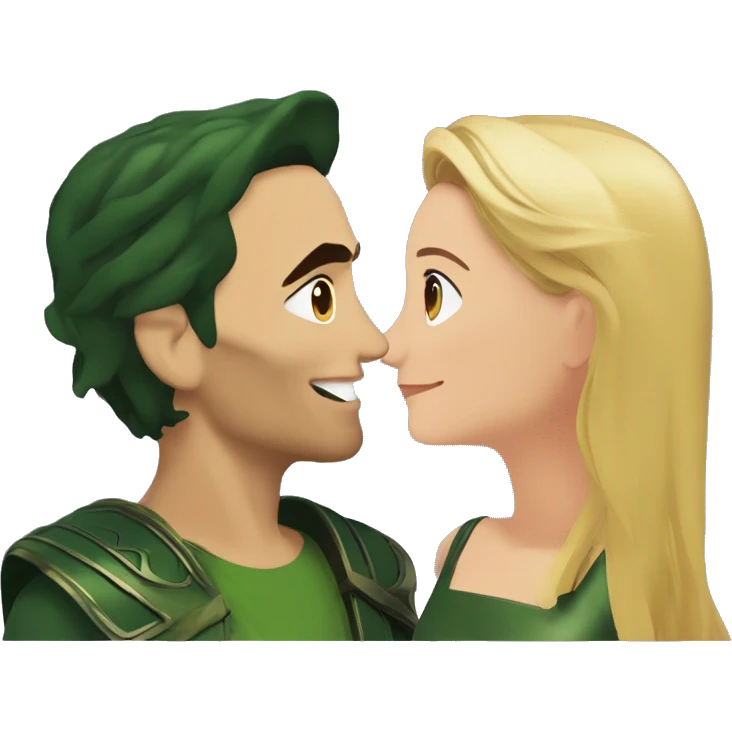 loki e sylvie che si baciano emoji
