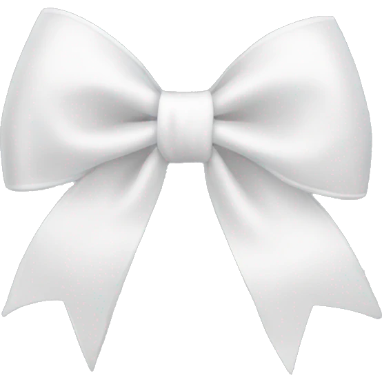 White hair bow  emoji