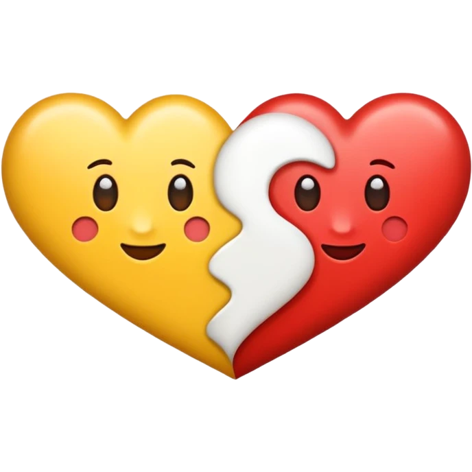 red white and yellow heart emojis, create combo emoji emoji