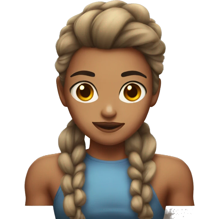 gorgeous girl with muscles emoji