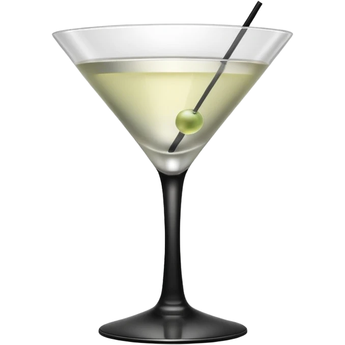 clean and minimal composition, elegant martini glass with a clear drink, subtle condensation, soft natural lighting, smooth matte textures, modern masculine design, minimal background, calm and refined mood, cinematic soft shadows, high resolution emoji