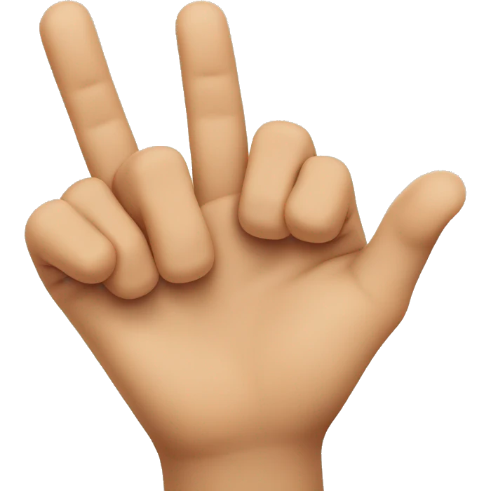 Two fingers, of right and left hands, touches each other emoji