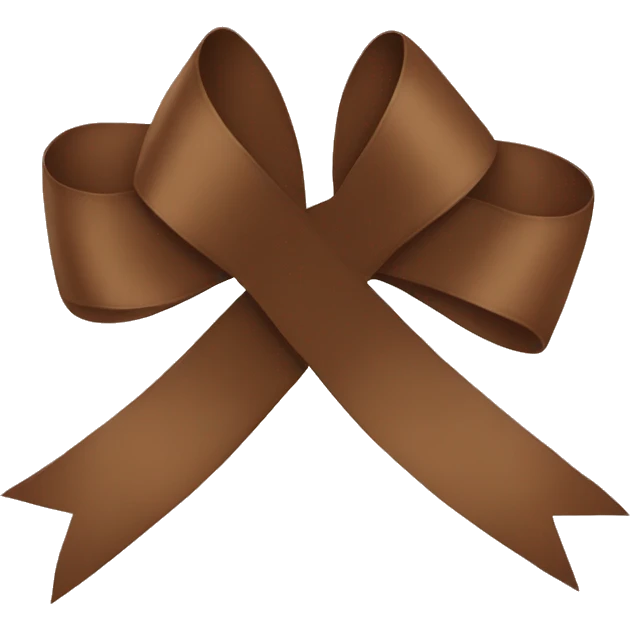 Brown ribbon  emoji
