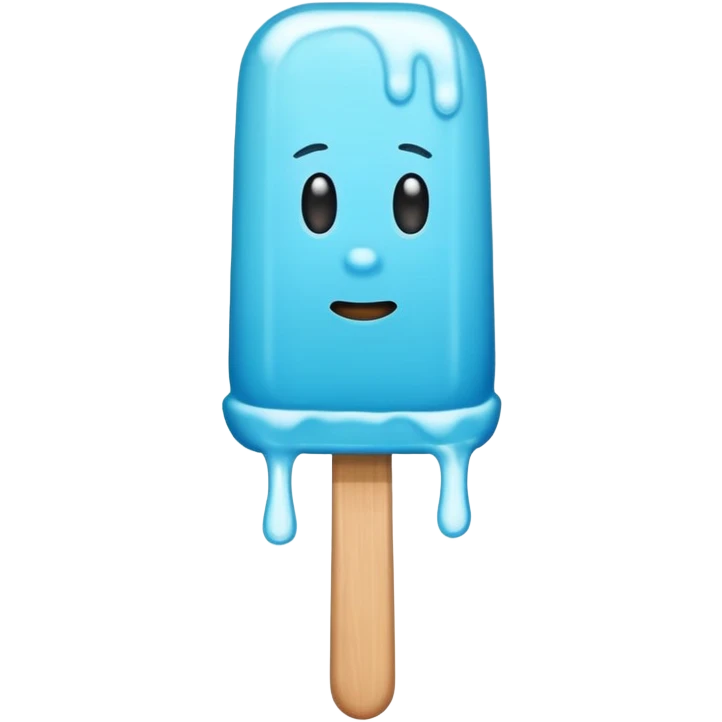 Cyan popsicle emoji