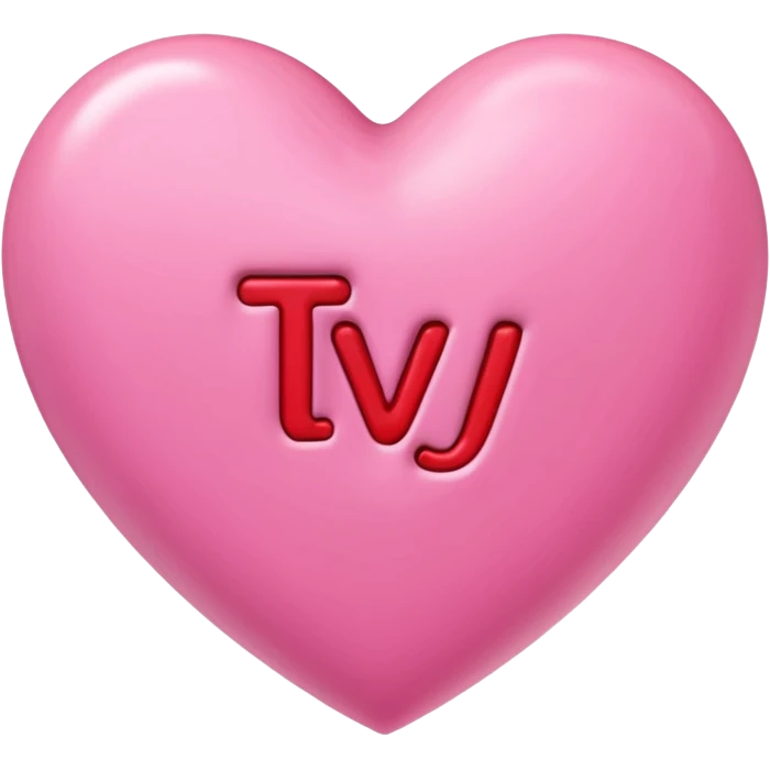 TY letters inside a pink heart,  emoji