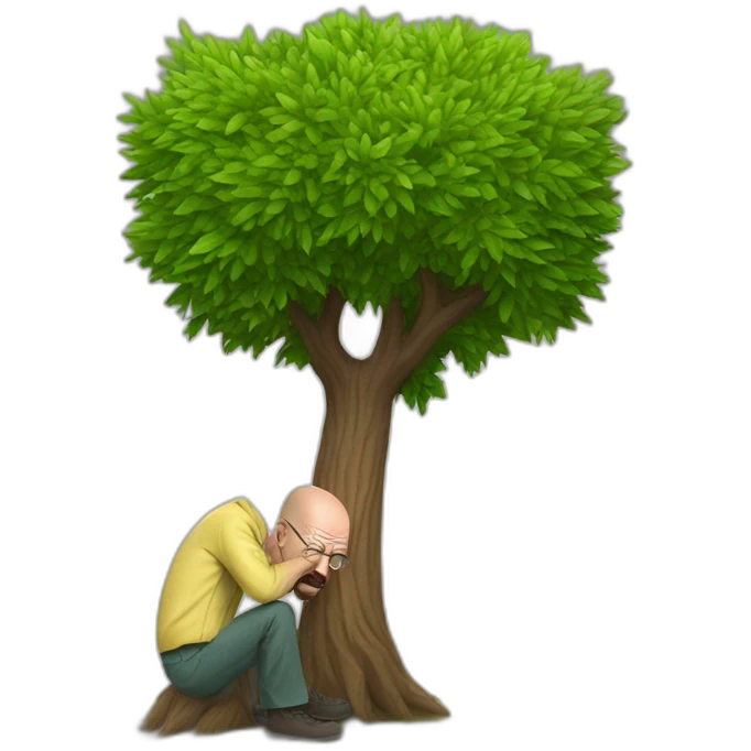 Walter white biting a tree emoji