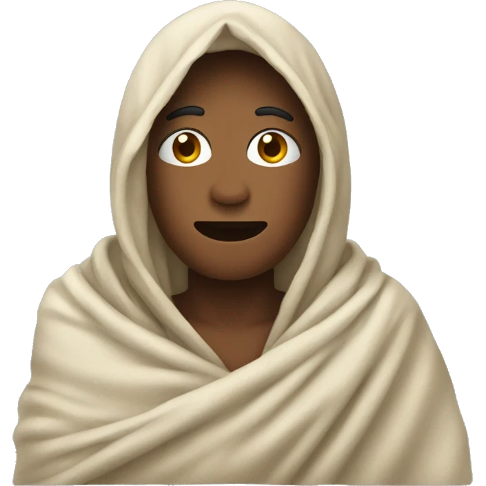person wrapped in a blanket  emoji