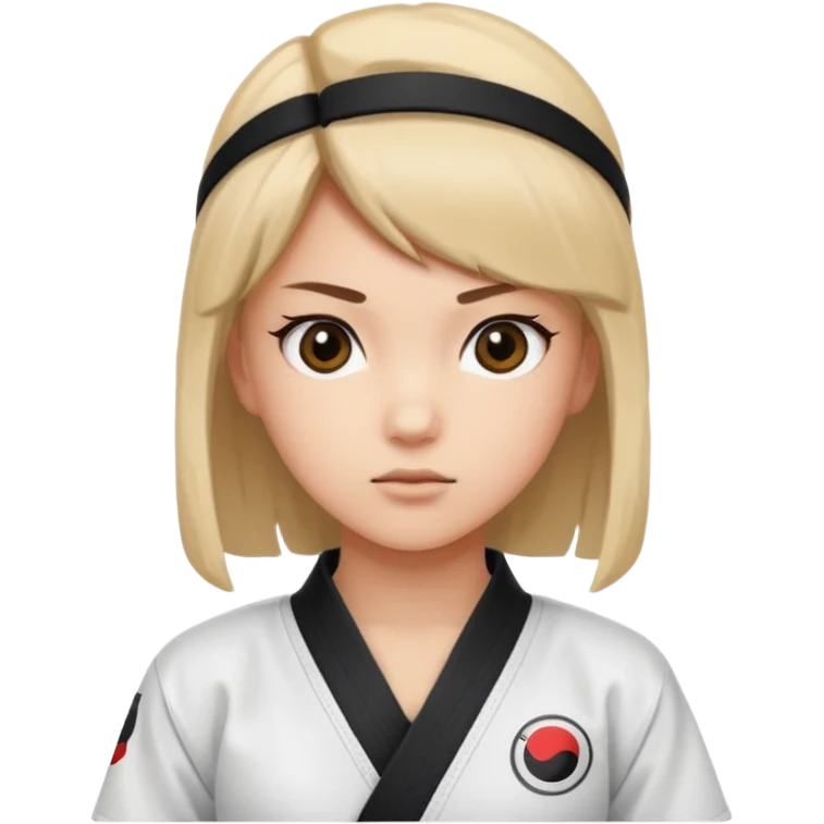 ITF taekwondo girl emoji