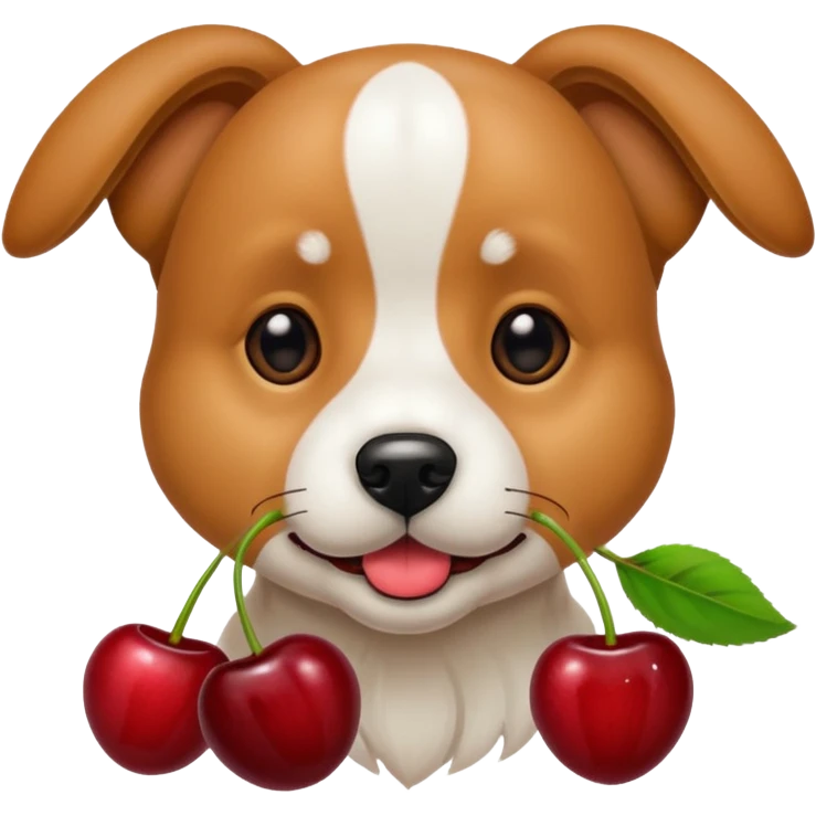 dog with cherries emoji