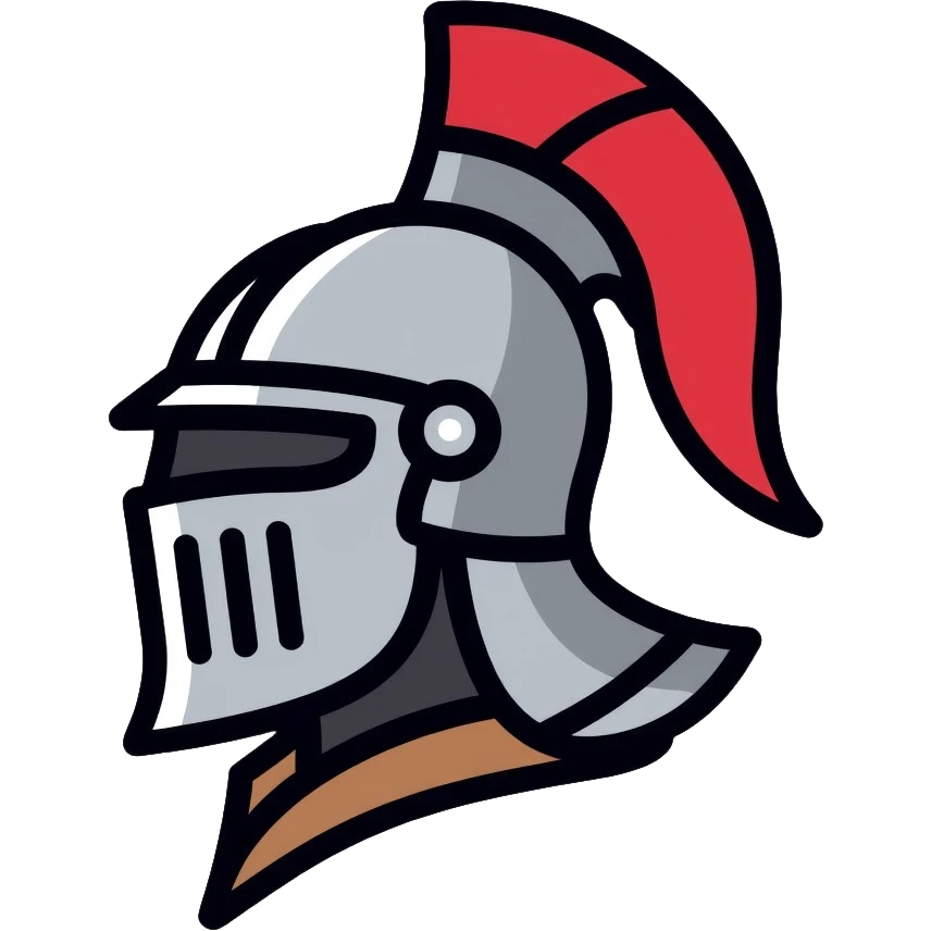 crusader knight helmet with nose guard emoji
