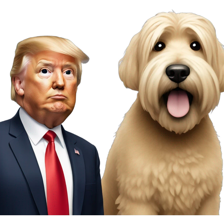Donald trump and wheaten terrier emoji