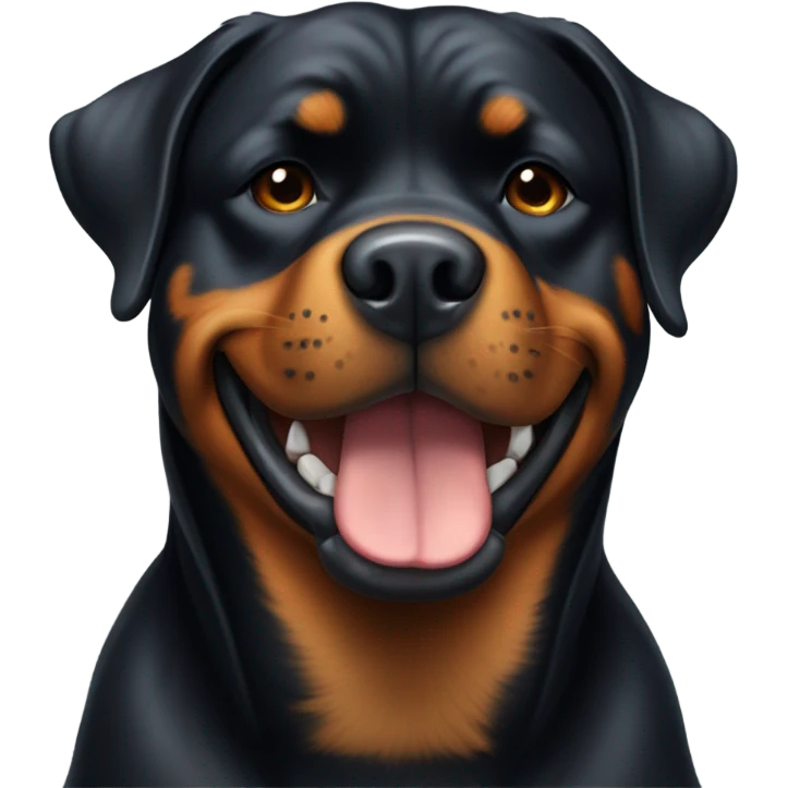 Rottweiler winking  emoji