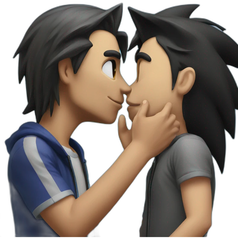 Sonic kisses Shadow emoji
