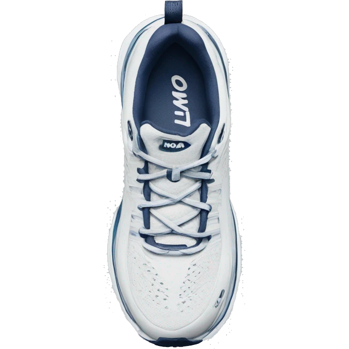 Hoka one one white sneakers  emoji
