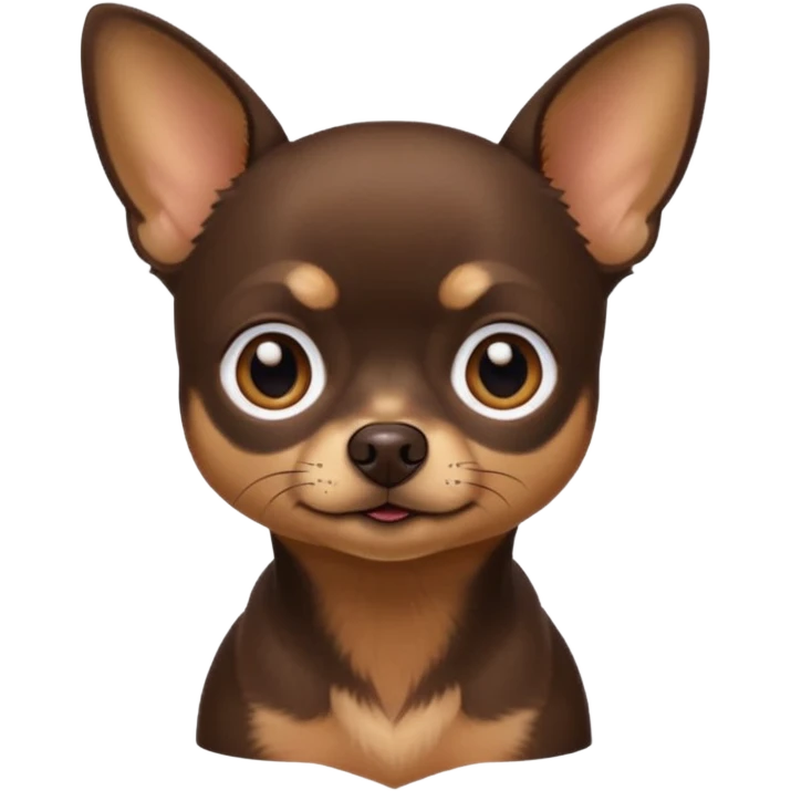 Dark brown chihuahua  emoji
