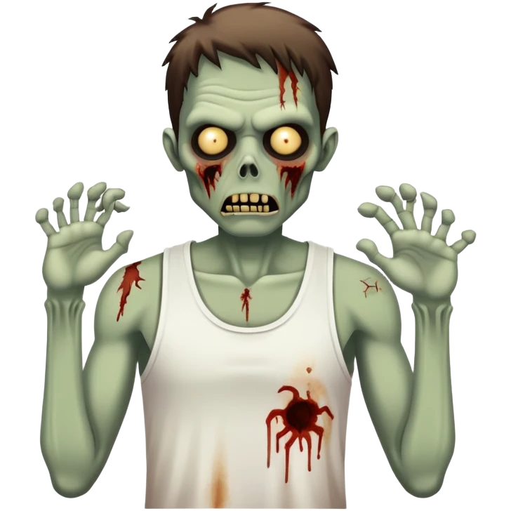 Zombie junkie in white tank top emoji
