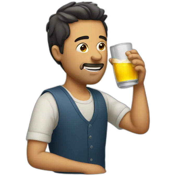 Drinking man emoji