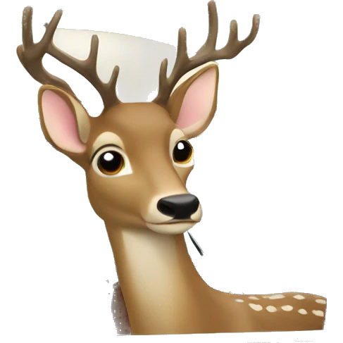 Deer in drivers seat of a car emoji
