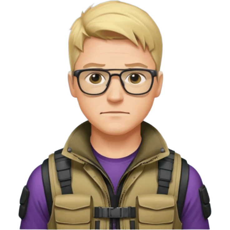 Hawkeye  Clint Barton with glasses 
 emoji