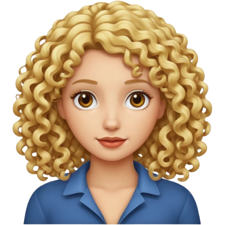 curly blonde woman emoji