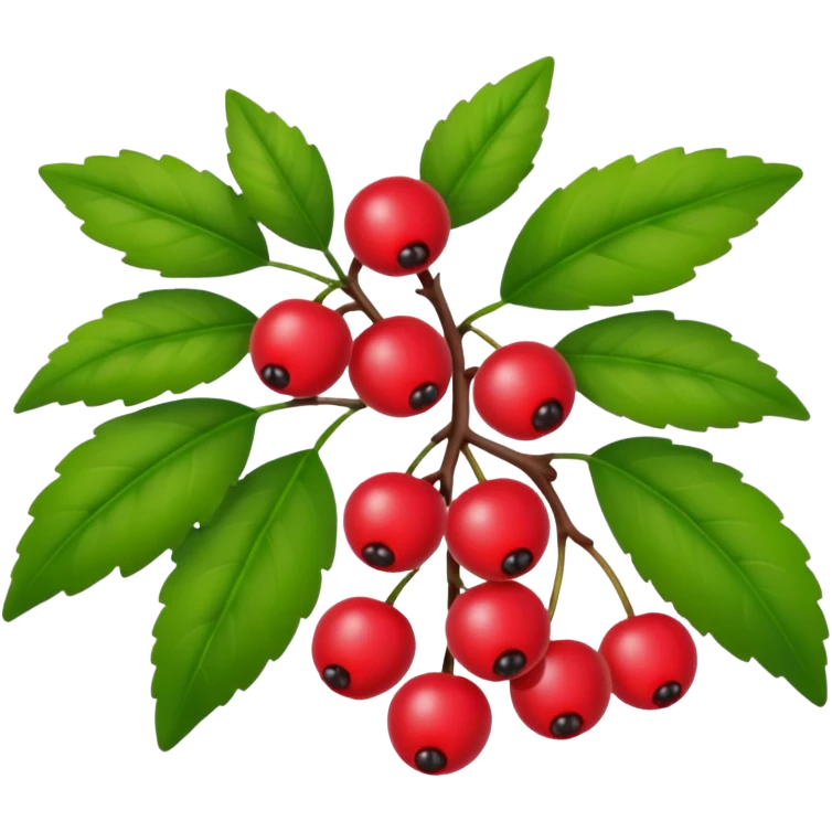 bush with a few berries emoji