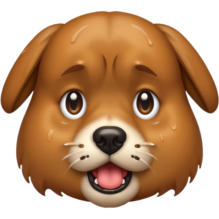 A cry dog emoji
