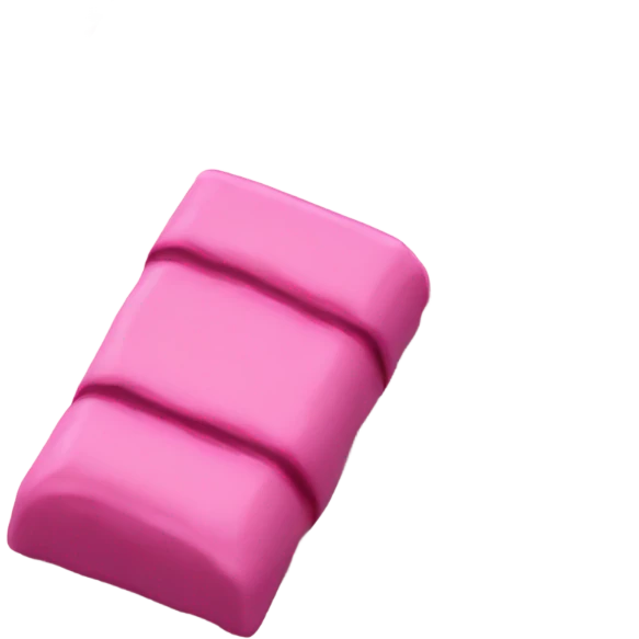 One pink candy bar with the inscription “kerlli” emoji