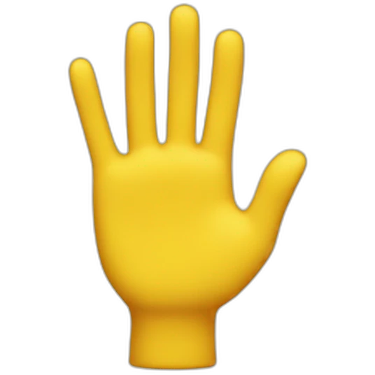yellow hand emoji
