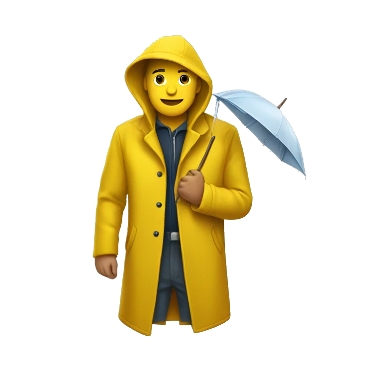 Manteau de pluie jaune  emoji