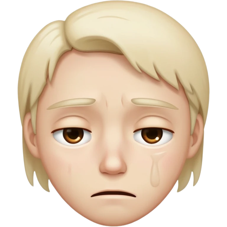 Tired exhauseted while crying emoji