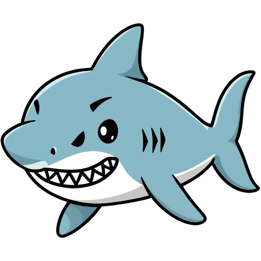 angry shark showing middle fin emoji