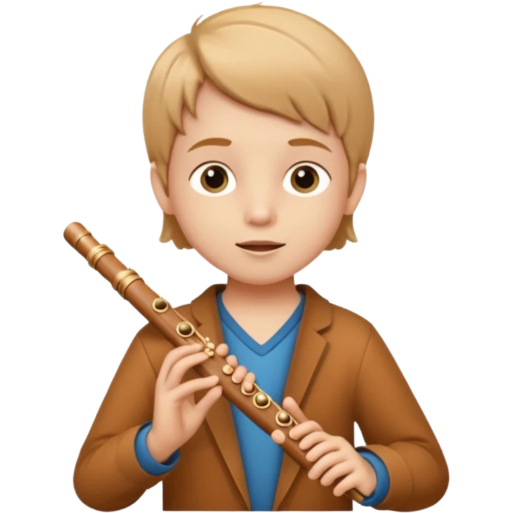 kid plays flute emoji