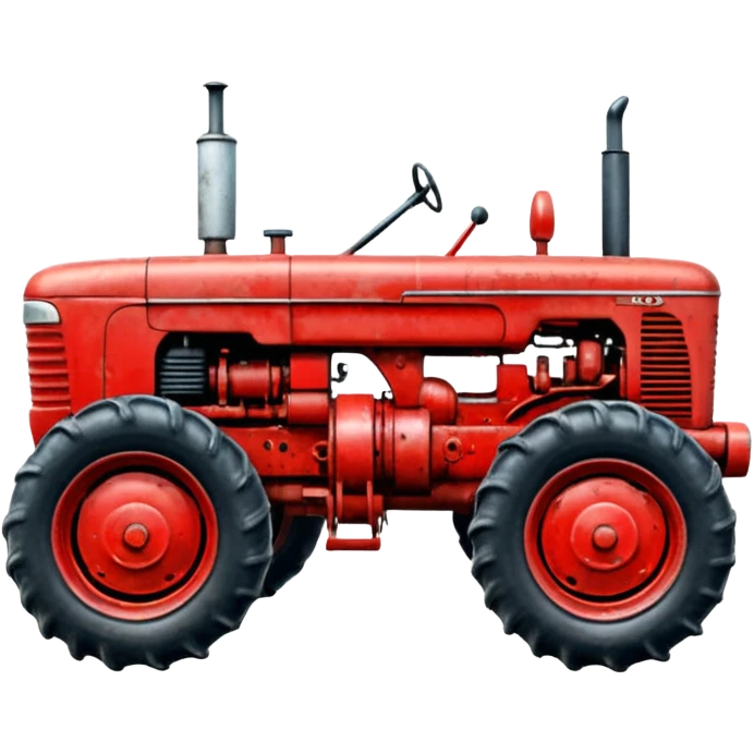 červeny traktor emoji