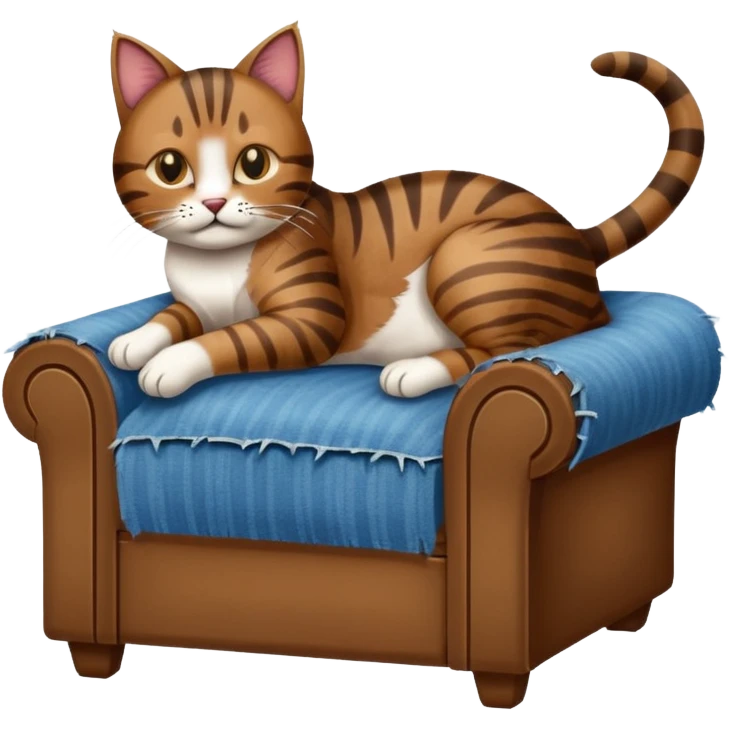 cat scratching furniture emoji