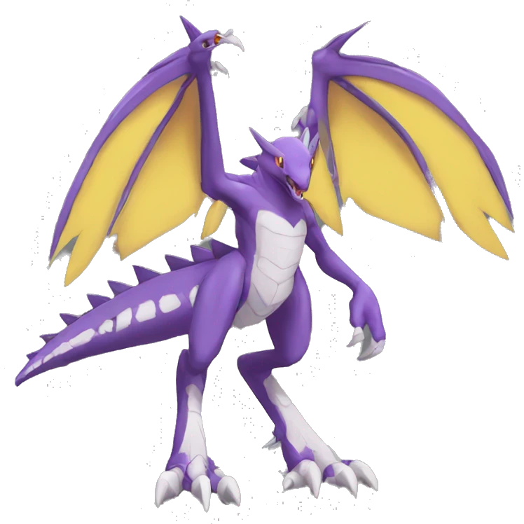  Cool Edgy Digimon-Fakemon-Raptor-Genesect-Dragon full body emoji