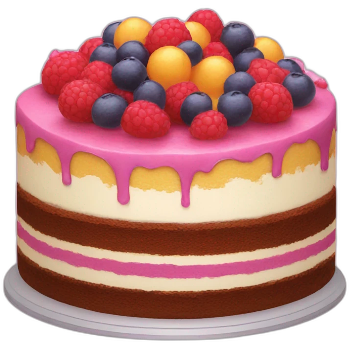 cake with beautiful colors emoji