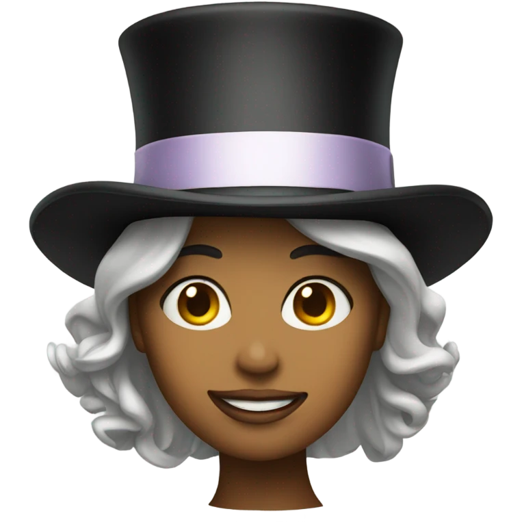 Woman with a top hat emoji