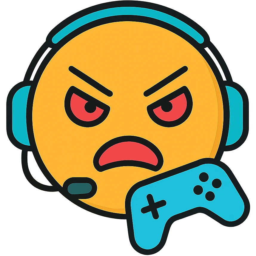 gaming themed angry emoji emoji