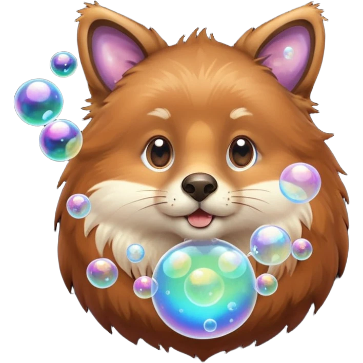 animale blowing bubbles emoji