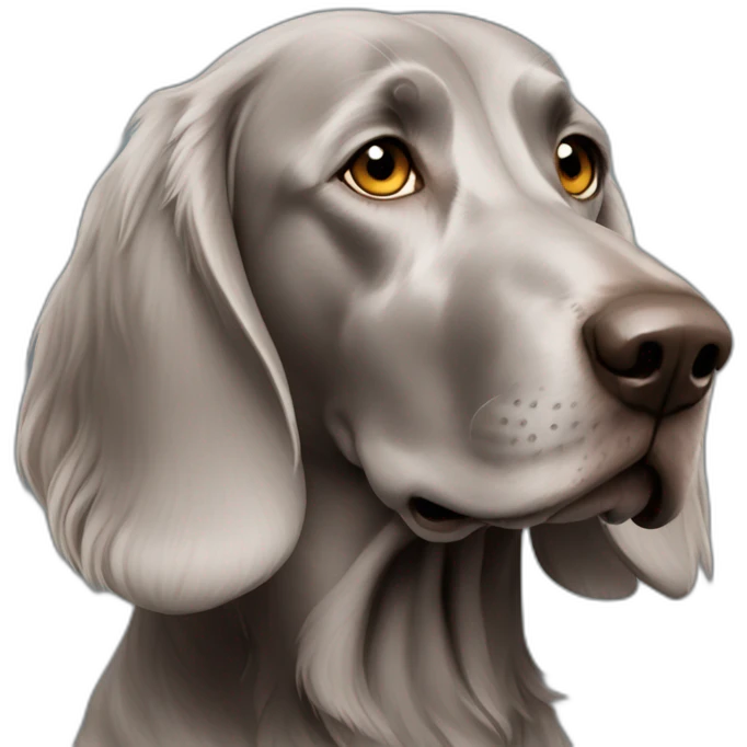longhair weimaraner profile emoji