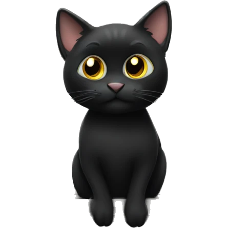 Black cat looking oit of the window and judging people emoji