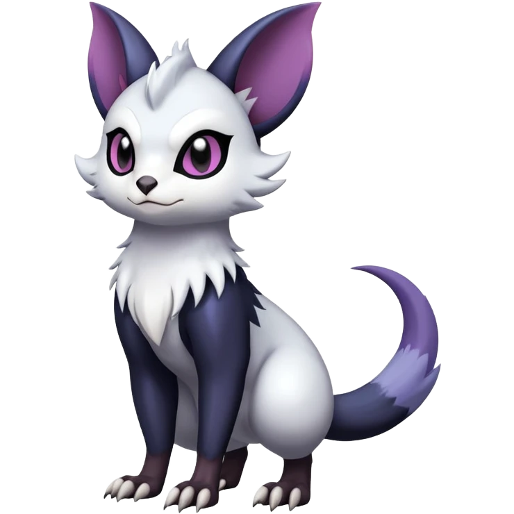 Shiny Dark Furret-Absol-Noibat-Noivern-Hybrid (Full body) emoji