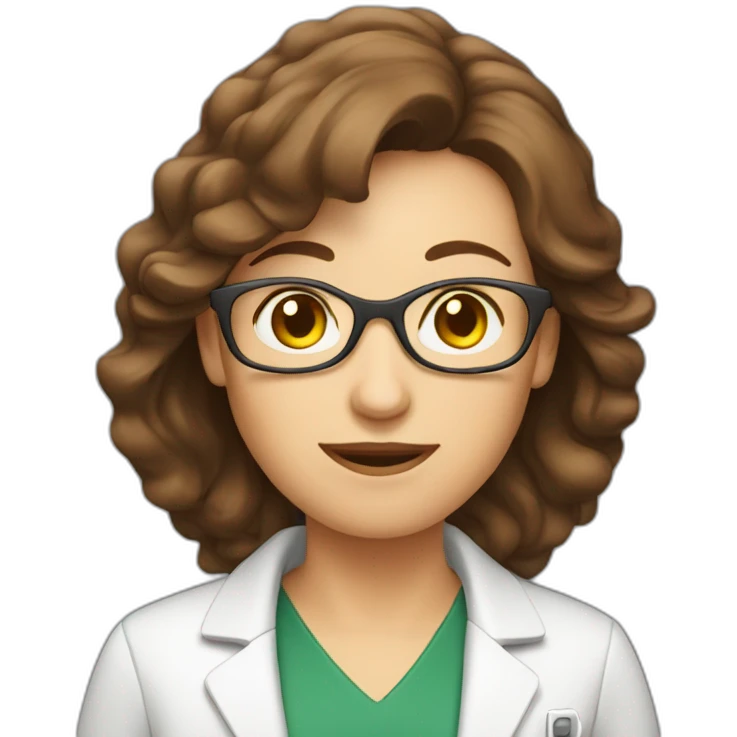 Mom computer scientist with brown hair emoji