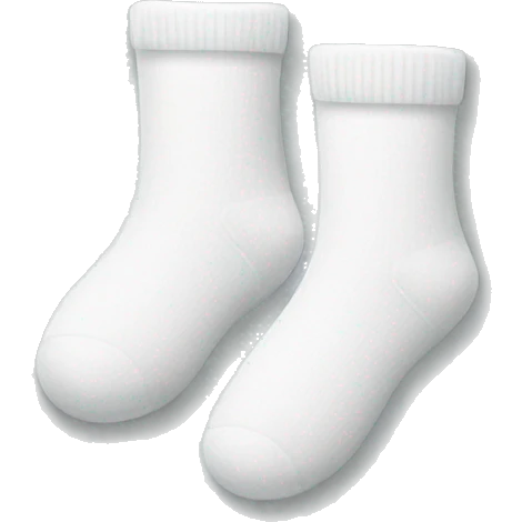a pair of white socks emoji